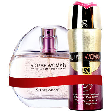 Chris Admas Combo Set(Active Woman Perfume + Active Woman Body Spray) for Women