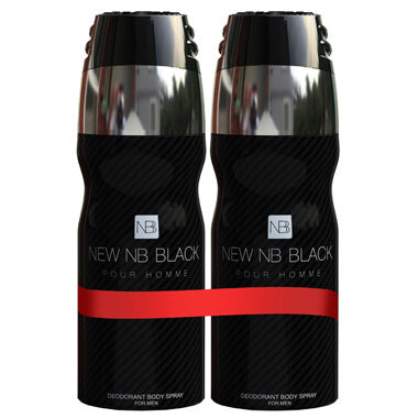 New NB Black Pour Homme Deo for Men 200ml + 200ml(Pack of Two)
