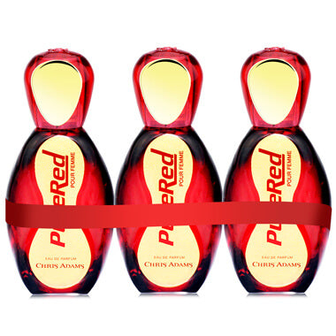 Chris Adams Pure Red Eau De Parfum for Women 15ml X 3 (Pack of Three)