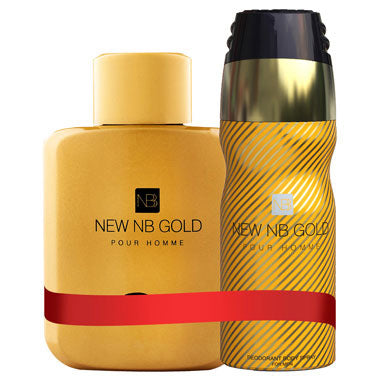 New NB Combo Pack Gold Perfume Gold Deo for Men