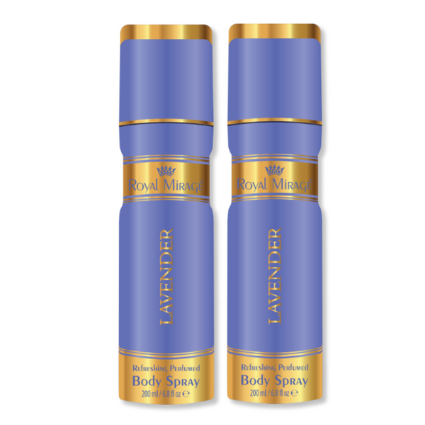 ROYAL MIRAGE Refreshing Perfumed Body Spray Pack of 2 (200ml Each) - Lavender