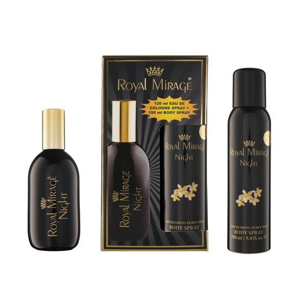 ROYAL MIRAGE Gift Set 120 ML EDC Perfume + 150 ML Body Spray - Night