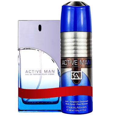 Chris Admas Combo Pack ( Active Man Perfume + Active Man Body Spray) for Men
