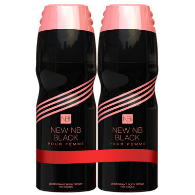 New NB Black Pour Femme Deo for Women 200ml + 200ml(Pack of Two)