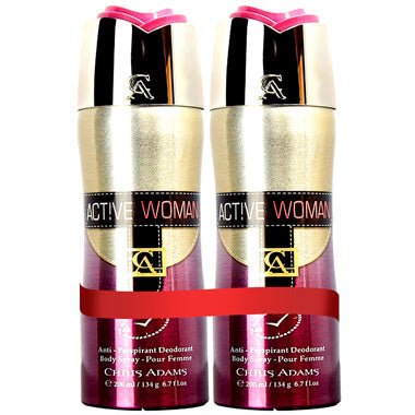 Chris Adams Active Woman Body Spray 200ml + 200ml(Pack of Two)