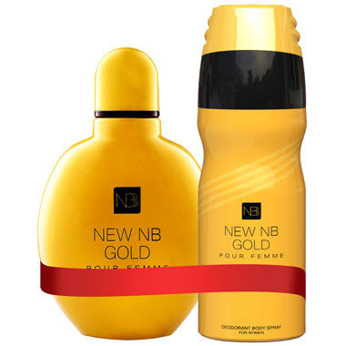New NB Combo Pack (Gold Perfume + Gold Body Spray) for Women