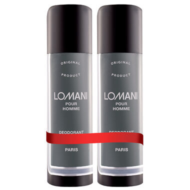 Lomani Pour Homme Body Spray for Men 200ml + 200ml(Pack of Two)